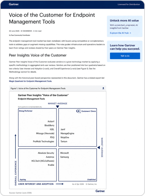 Customer voice report cover