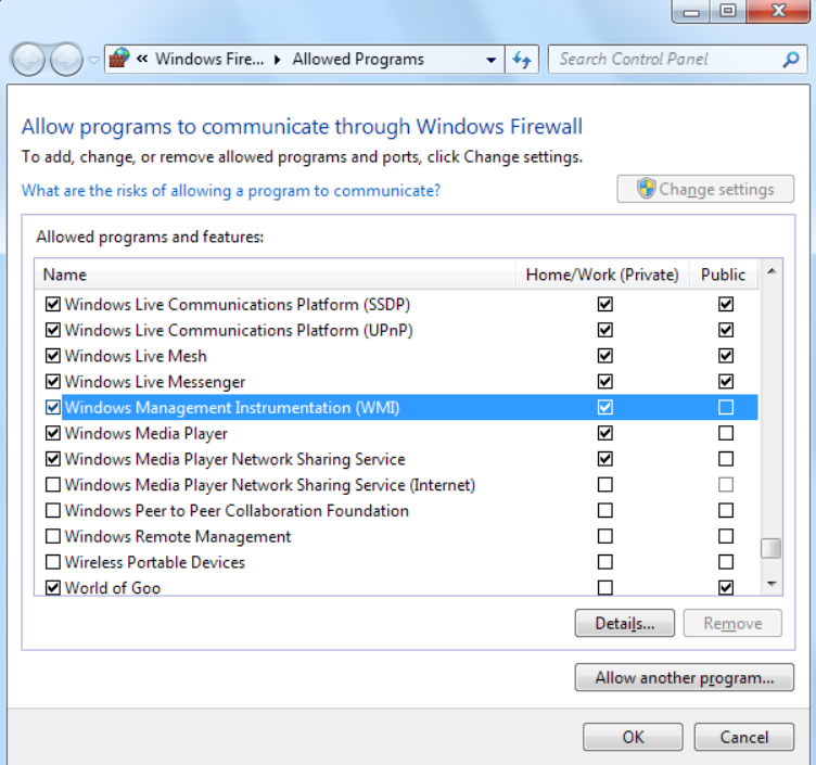 Check the Windows Management Instrumentation