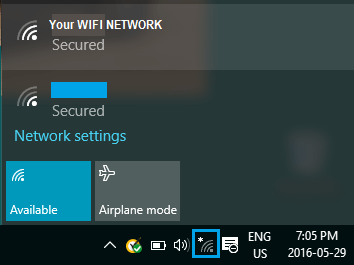 Step 6 Click WiFi Icon in the Windows Taskbar