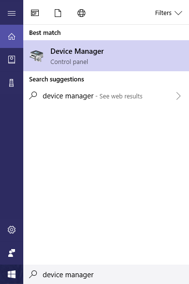 Next Step to Wake-on-lan Setup is to Open the device manager