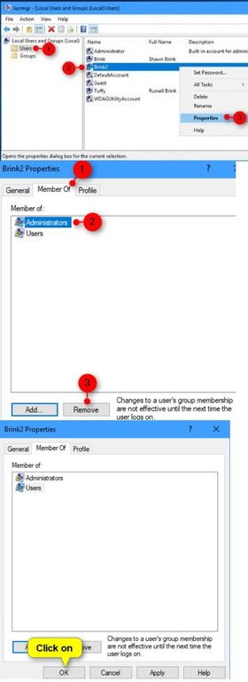 First step to remove local group member is to Remove Groups from Users