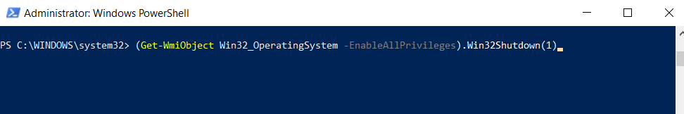 Shutdown a Computer via a WMI