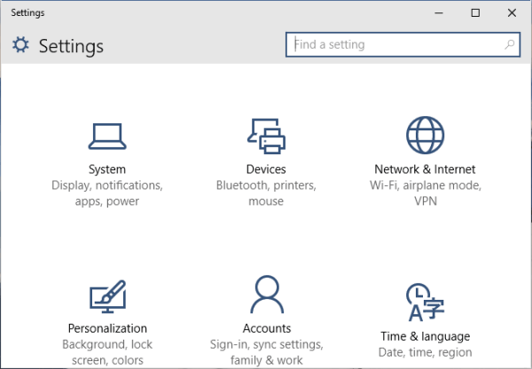 Step 1 to Reset the network settings is to open Start - Settings