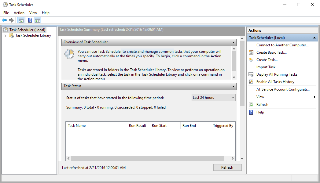 Delete Scheduled Task with Powershell. Task scheduler interface