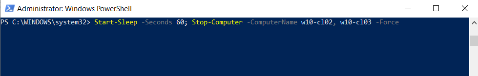 Time-delayed Computer Shutdown via PowerShell