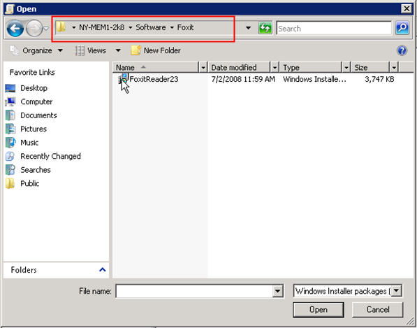 Software installation through GPO