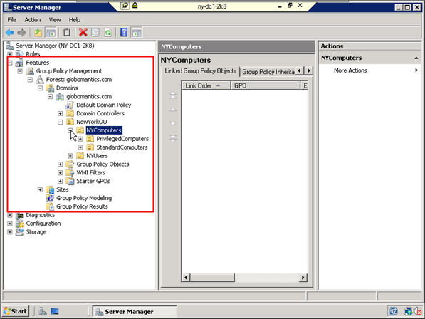 Step 8 to auto install exe file with GPO is to switch to our DC1