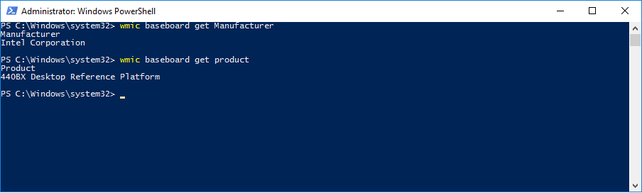 cmd How to identify motherboard using command prompt