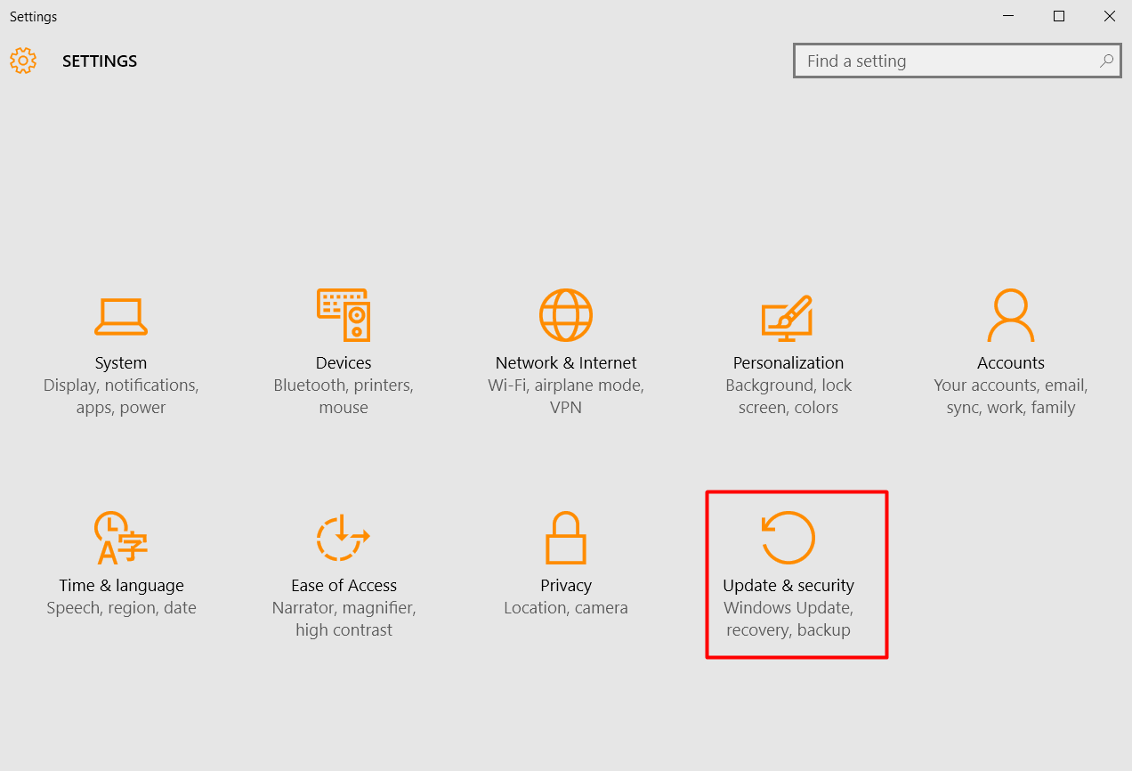 Click on the Tab of the Settings Menu Update & Security Step 3 to fix trouble when Microsoft Windows Updates not working Is to Click on the Tab of the Settings Menu Update & Security