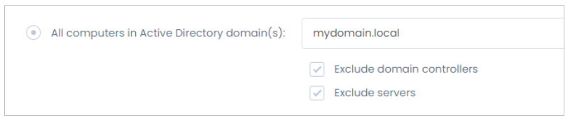 Enter AD Domain in Discovery Settings Enter AD domain in discovery settings