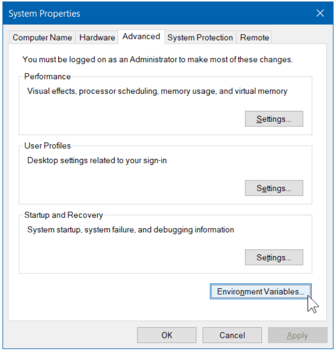 how to change environment variables on windows systems