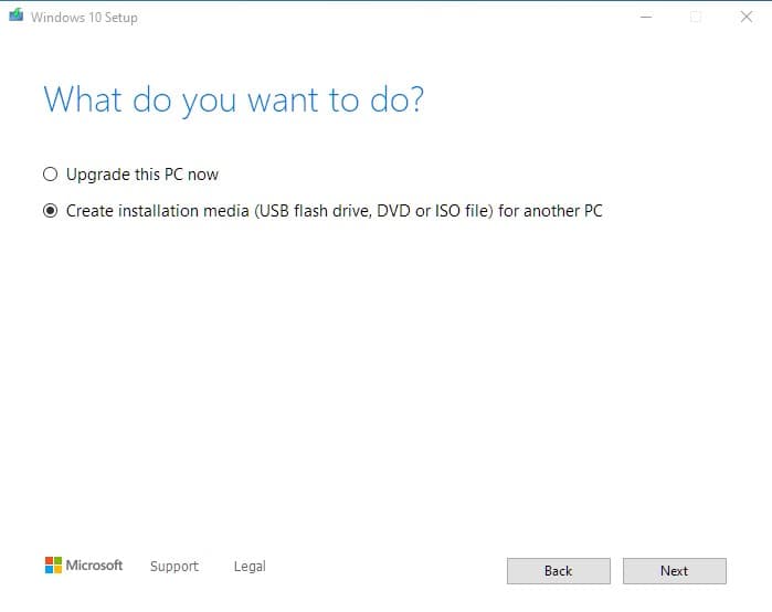 Run the MediaCreationTool1903 Run the MediaCreationTool1903
