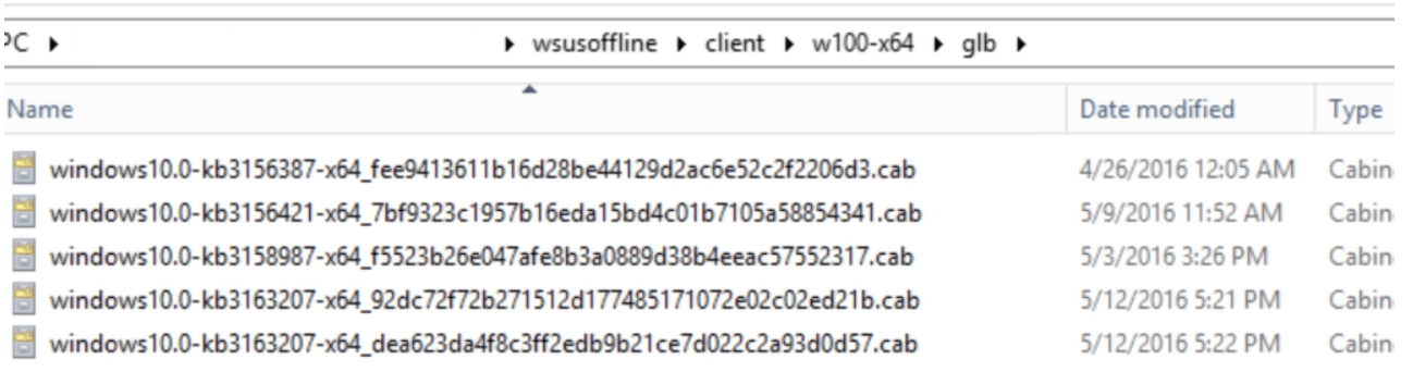 WSUS directory WSUS Offline Update tool. Update files directory