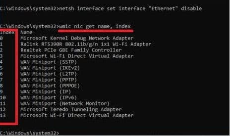 Configuring network settings from command line using netsh