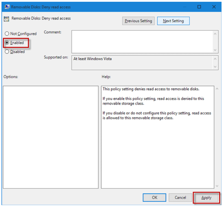 enable Removable disks Deny Write Access enable Removable disks Deny Write Access