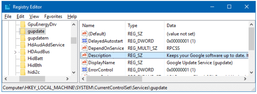 navigate to the following branch Start Regedit