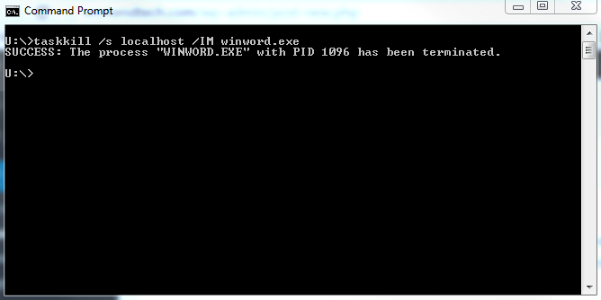Step 3 to Kill Process is to type taskkill command