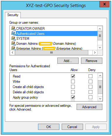Click the Security tab and select Authenticated Users Step to set share permissions is to Click the Security tab and select Authenticated Users
