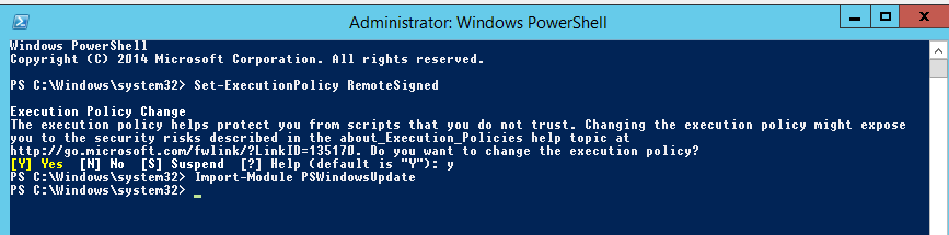 installing windows updates remotely with powershell