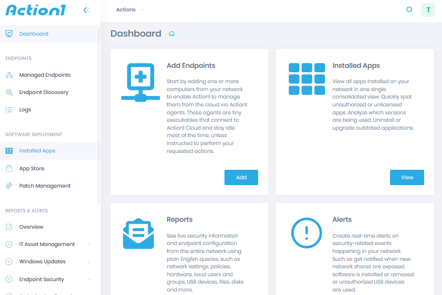 action1 dashboard