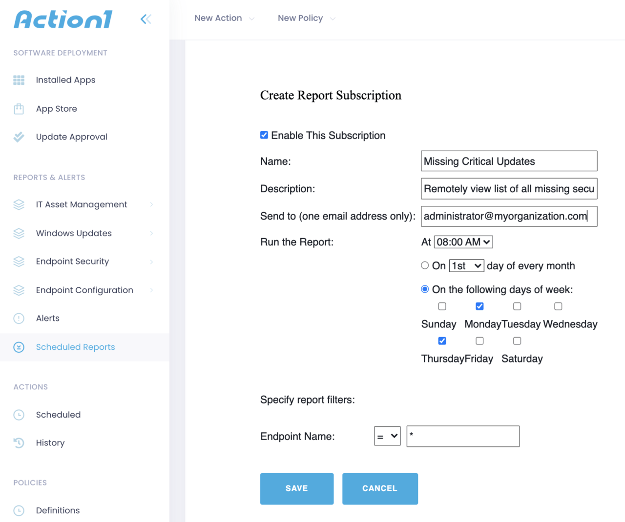Patch Management Compliance Reports Action1 RMM