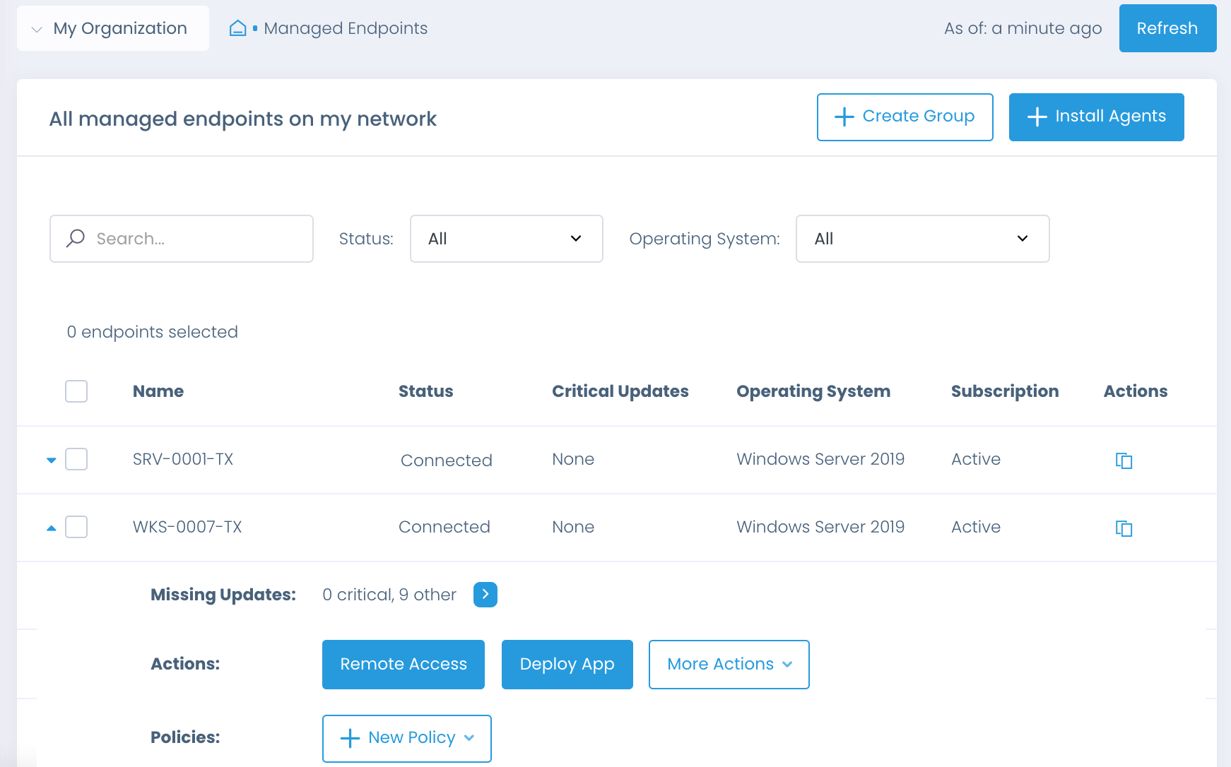 identify-missing-managed-endpoints identify missing patches action1