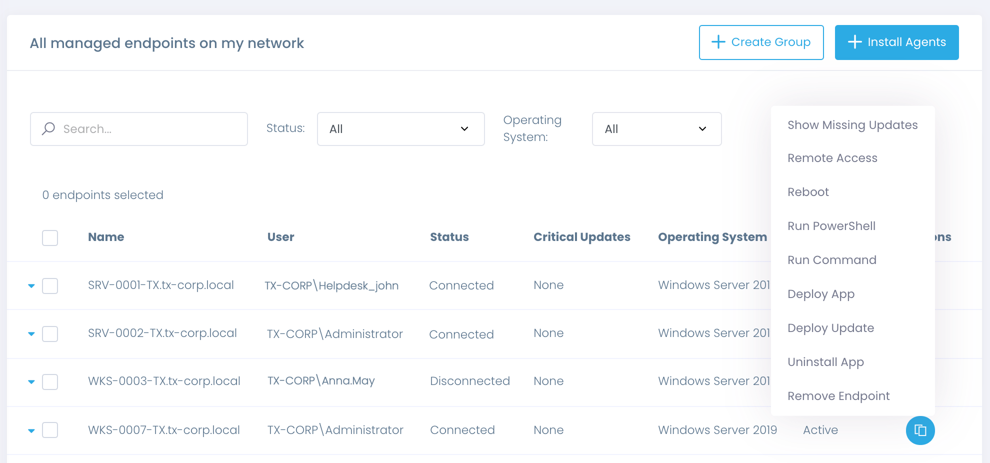 managed-endpoints how to remotely control computer with action1