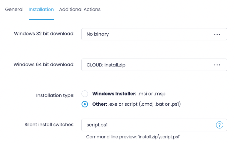 zip-package-script Uploading a ZIP package