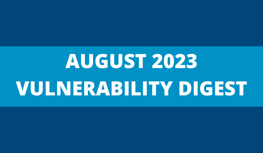 Patch Tuesday August 2023