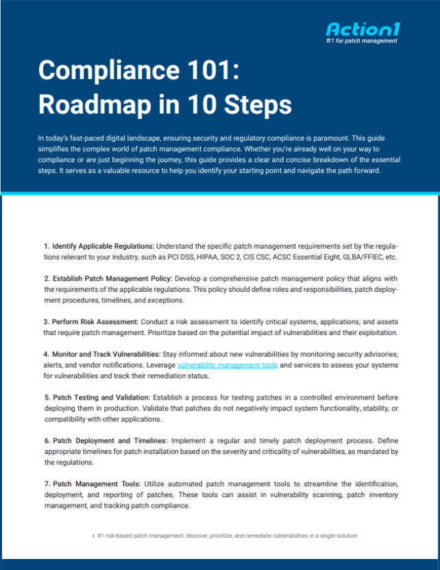 Compliance 101: Roadmap in 10 Steps