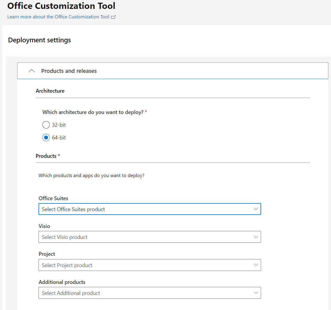 kb_0 Select target architecture and Office 365 edition.