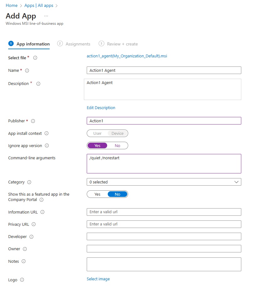 AddApp2 Select default file format.