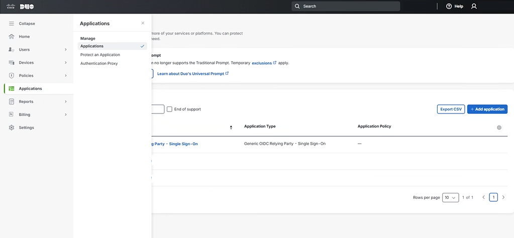 duo_apps Configure Duo SSO
