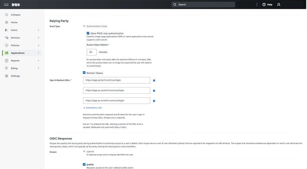 duo_relying_party Configure claims