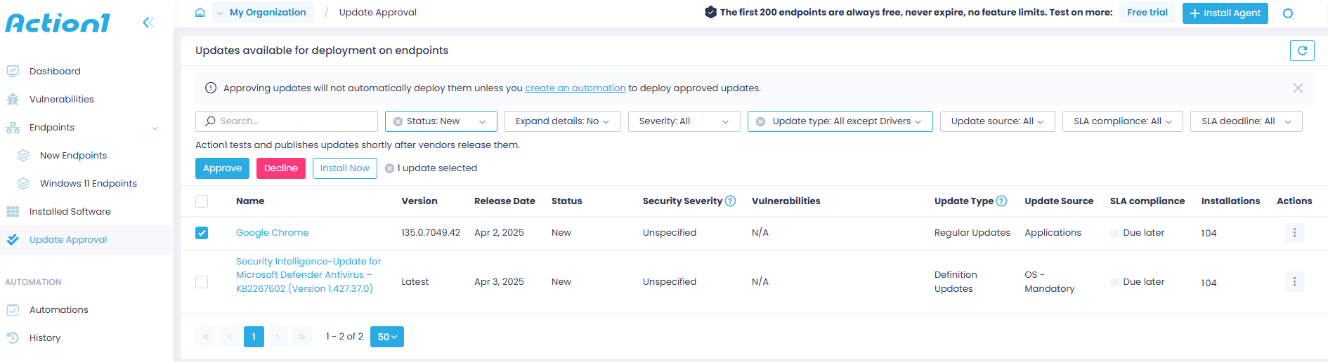 updates-list update approval