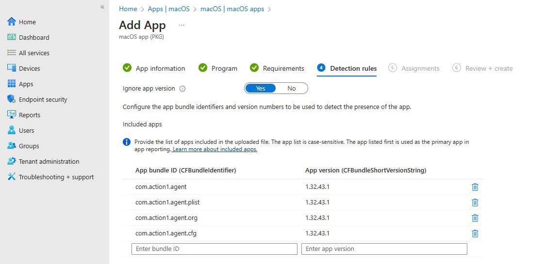 app_detect_rules Select Office apps.
