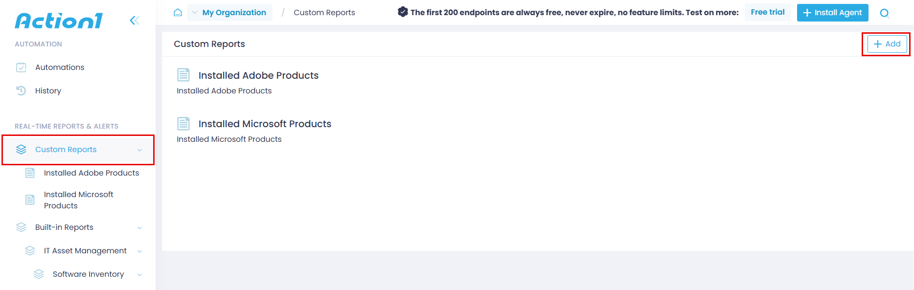 creating-report Endpoints view and General tab expanded