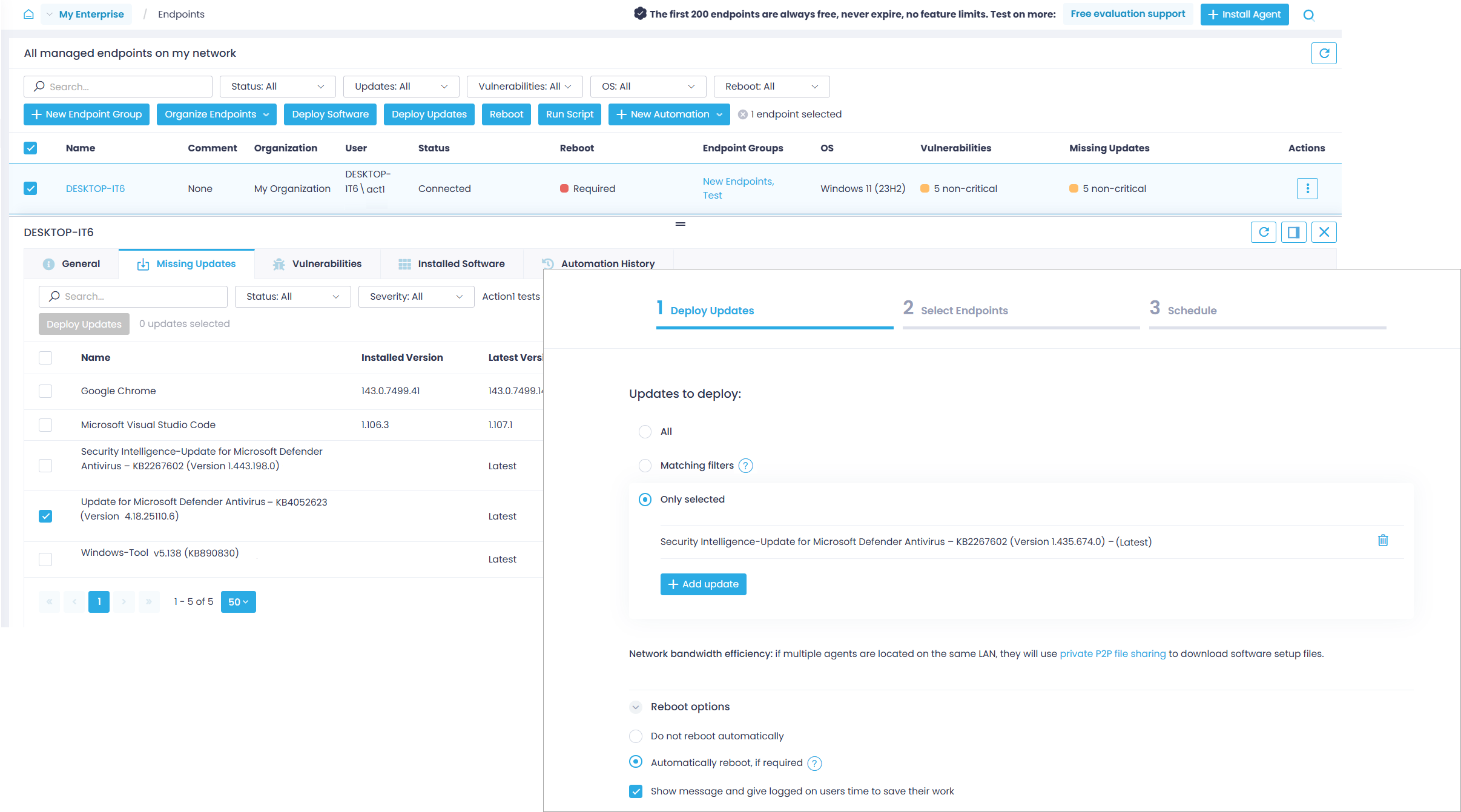 getting-started-deploy-update-wizard Getting started - Missing updates
