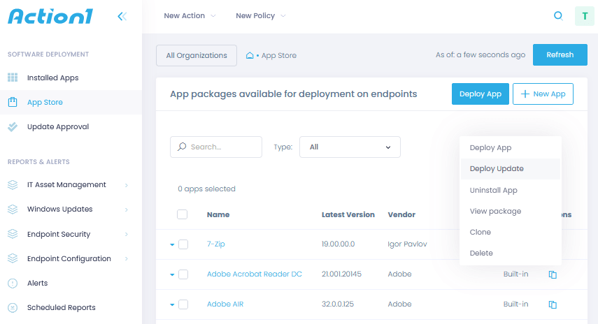 automated software deployment windows action1