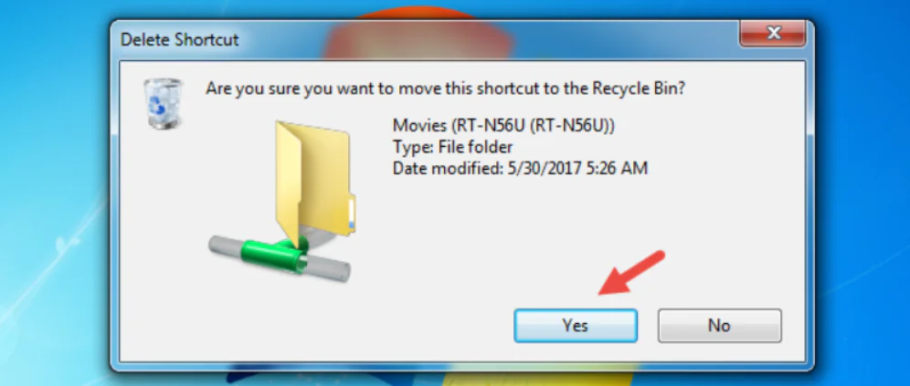Next Step to Remove Drive Mapping is to Confirm that you want to remove the selected item(s)