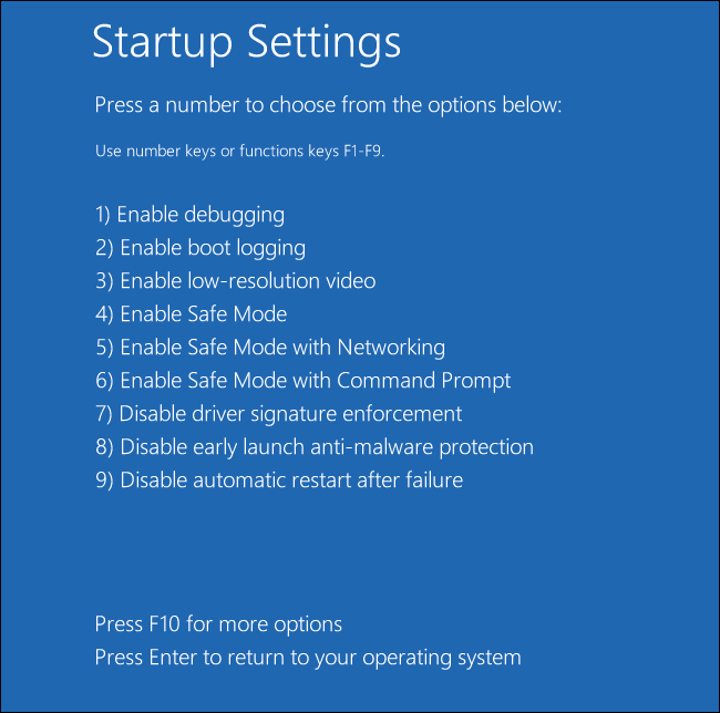 Disable driver signature enforcement