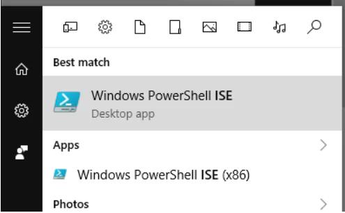 start powershell ise