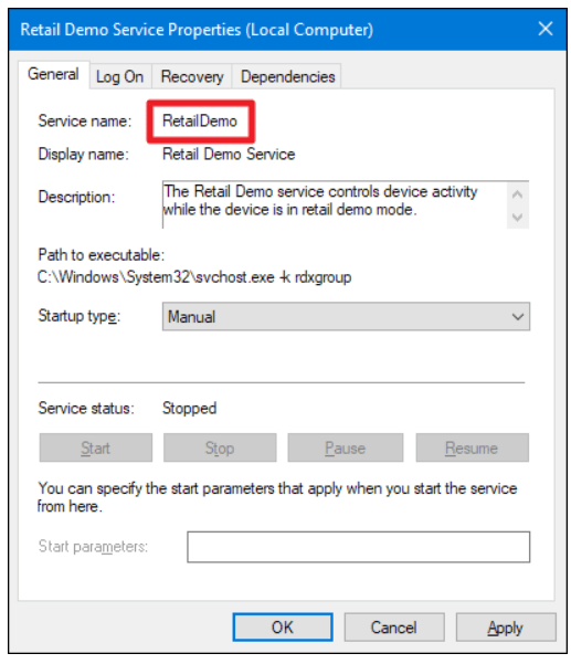 Step 3 to delete Windows service is to Copy the Service name