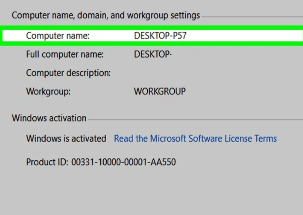 find the  computer name remotely action1