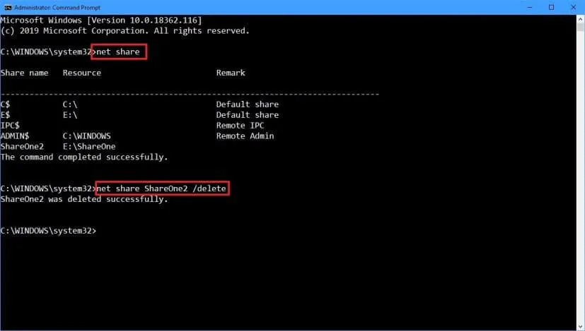 net share delete