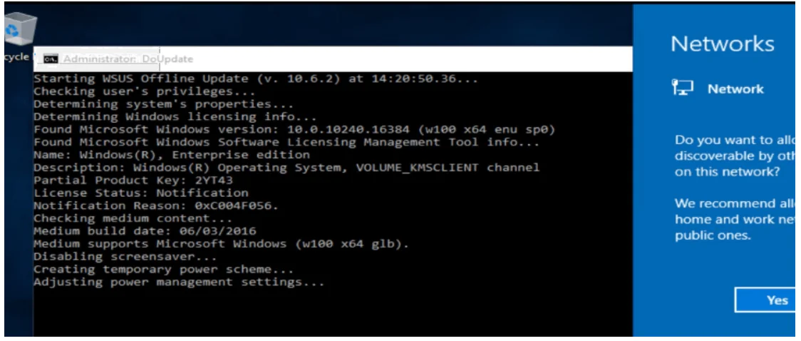 process of installing Windows security updates