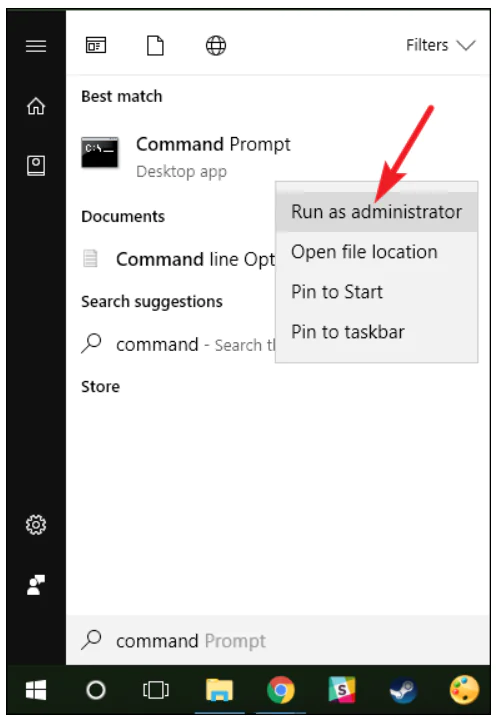 Step 2 to Change Environment Variables is to open command line