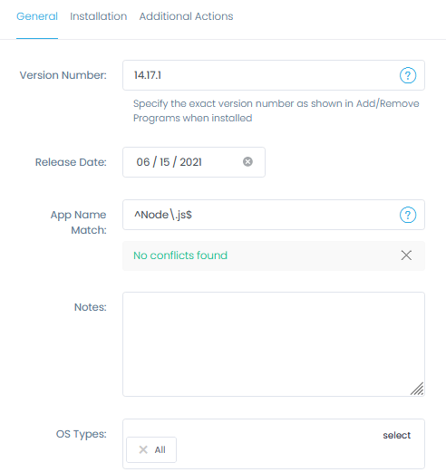 New app package - general