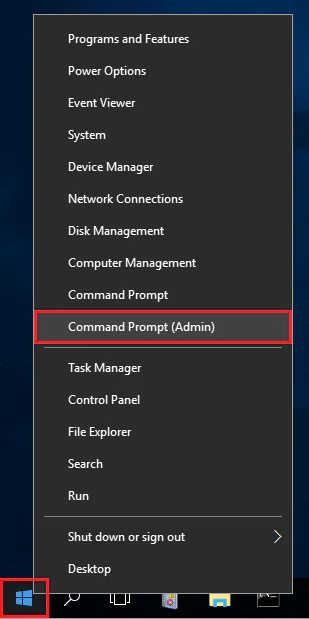 Open command prompt as administrator