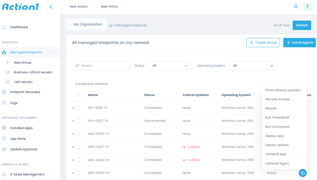 application deployment process action1